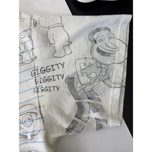 Family Guy Tee Cartoon TV Show Sketch Pad Math Homework Graphic Liquid Blue Sz L - Picture 5 of 14